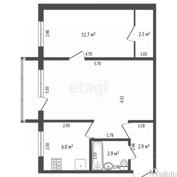 2-комн квартира улица Дружбы, 19,  д. 19