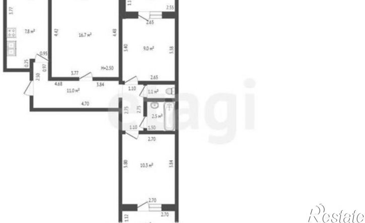 3-комн квартира улица Строителей, 18,  д. 18