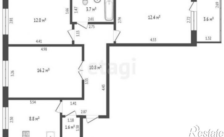 3-комн квартира Патриотическая улица, 108,  д. 108