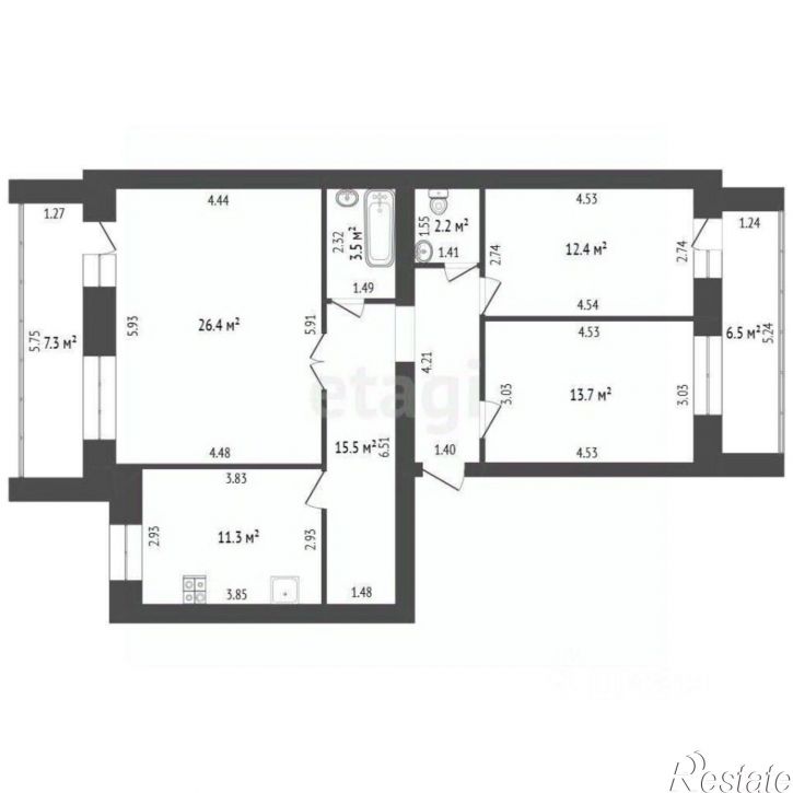 3-комн квартира ул Артема, 100,  д. 100