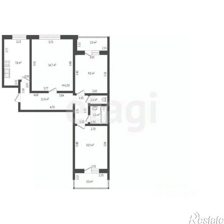 3-комн квартира ул Строителей, 18,  д. 18