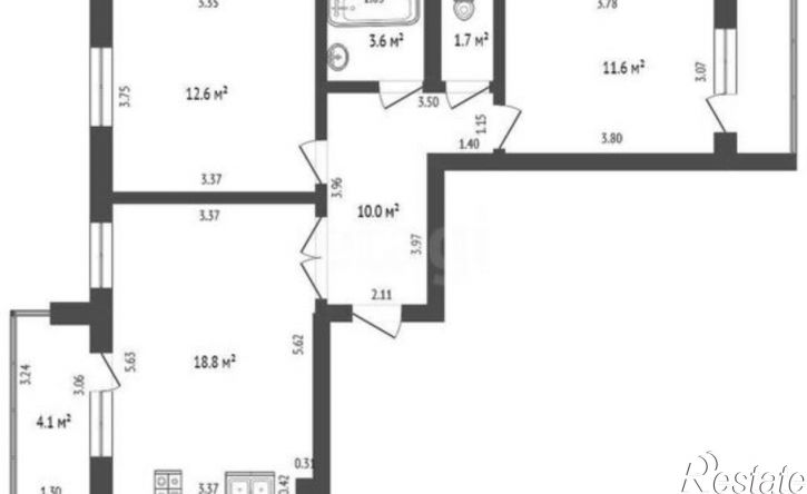 2-комн квартира проспект Октября, 99,  д. 99