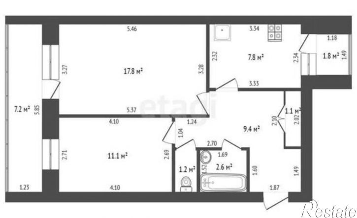 2-комн квартира Черноморская улица, 4,  д. 4