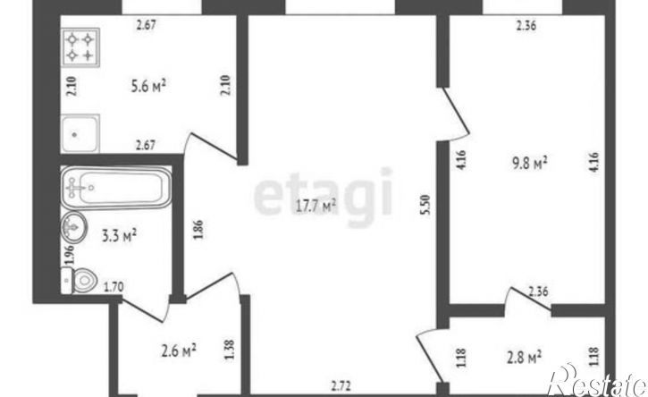 2-комн квартира ул Худайбердина, 192,  д. 192