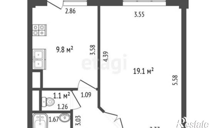 1-комн квартира улица Строителей, 63,  д. 63