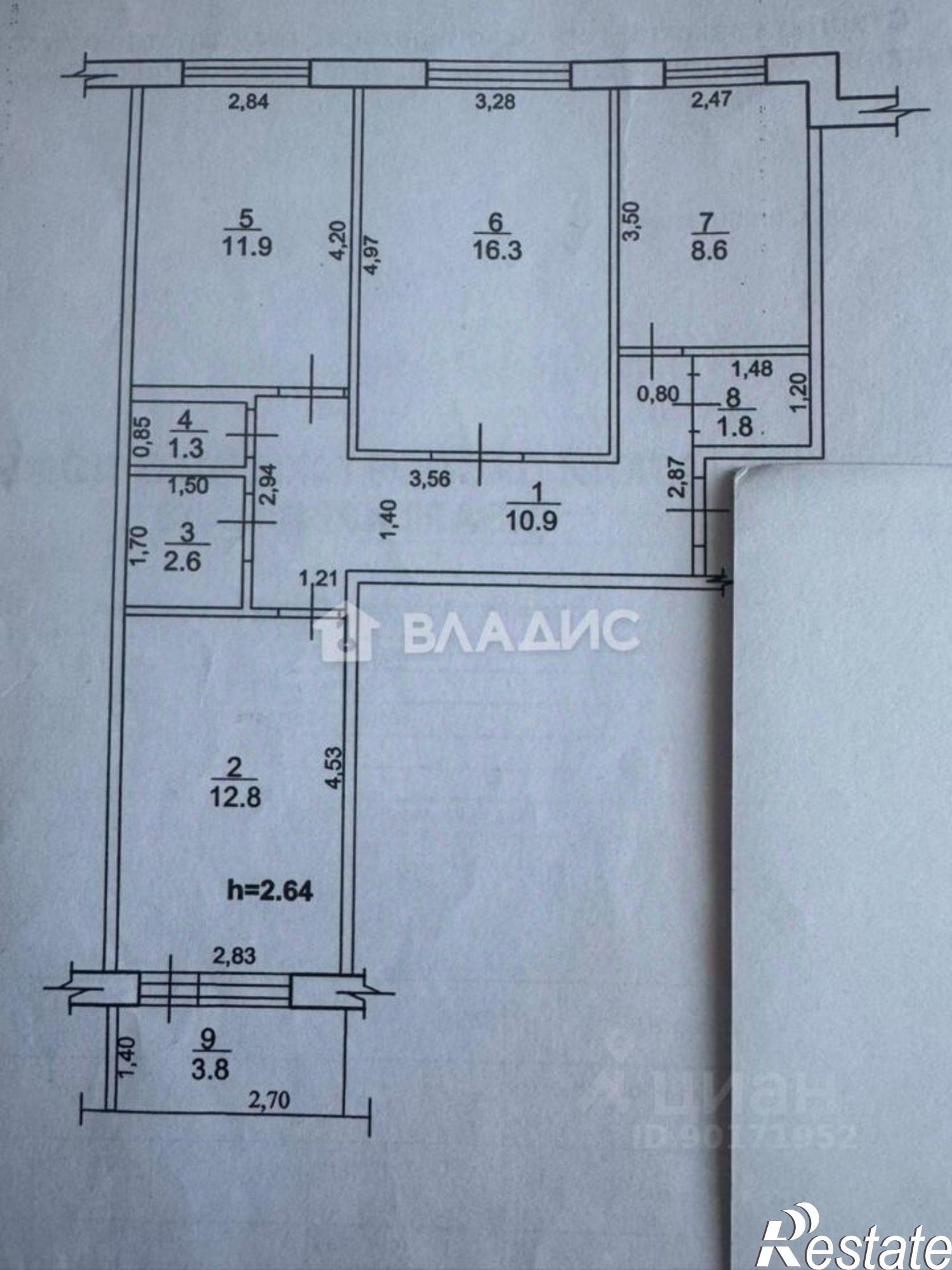 Купить квартиру за 5 000 000 рублей на Полевая улица, 13