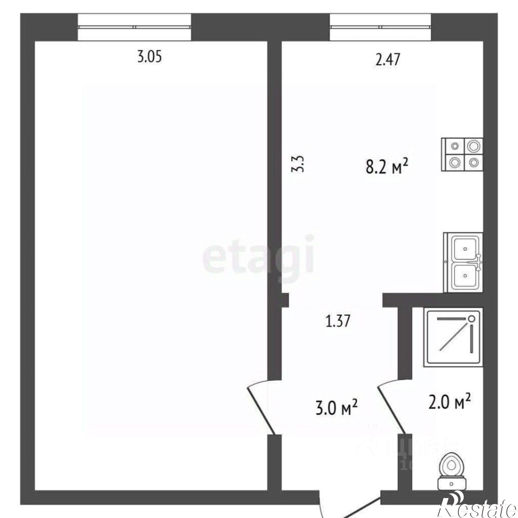 Купить квартиру за 2 180 000 рублей на улица Щербакова, 2