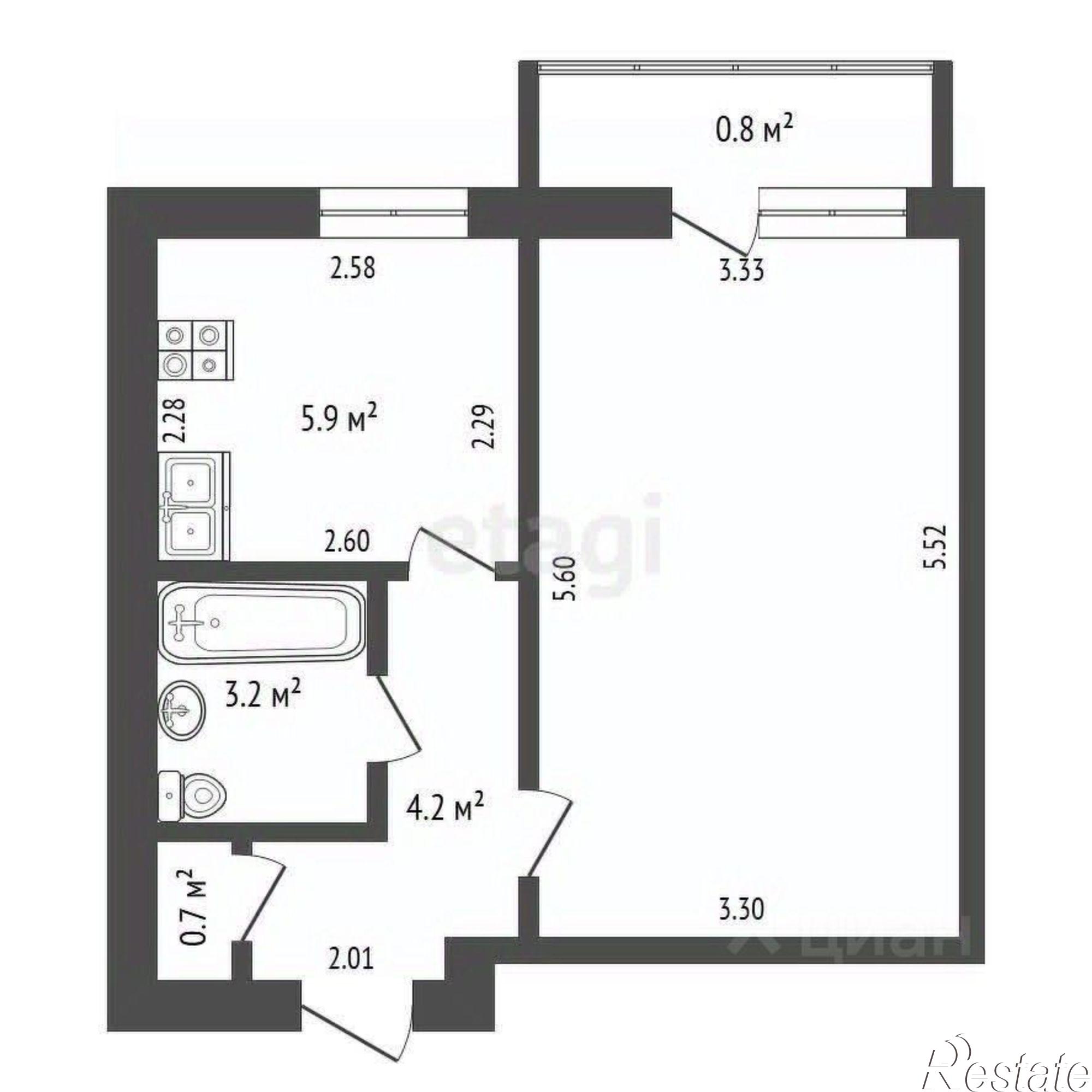 Купить квартиру за 2 650 000 рублей на улица Сазонова, 14