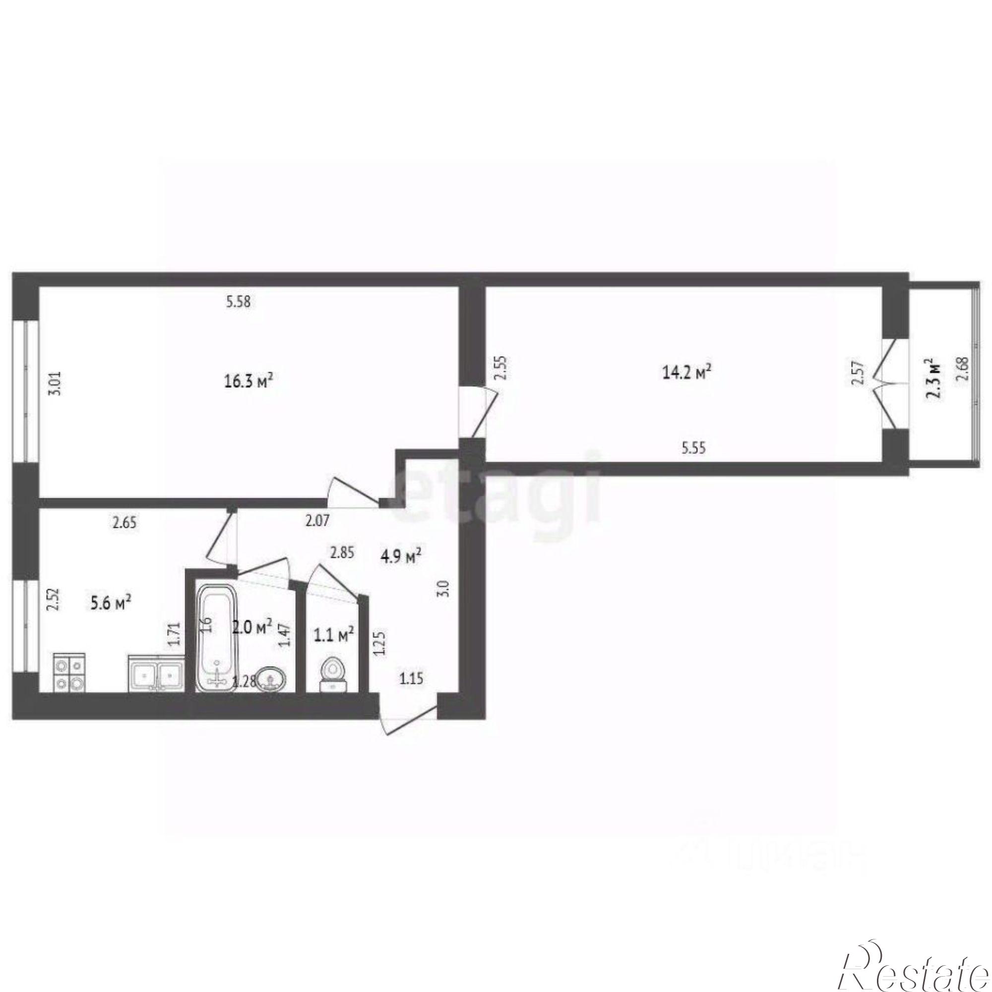 Купить квартиру за 2 840 000 рублей на Коммунистическая улица, 49