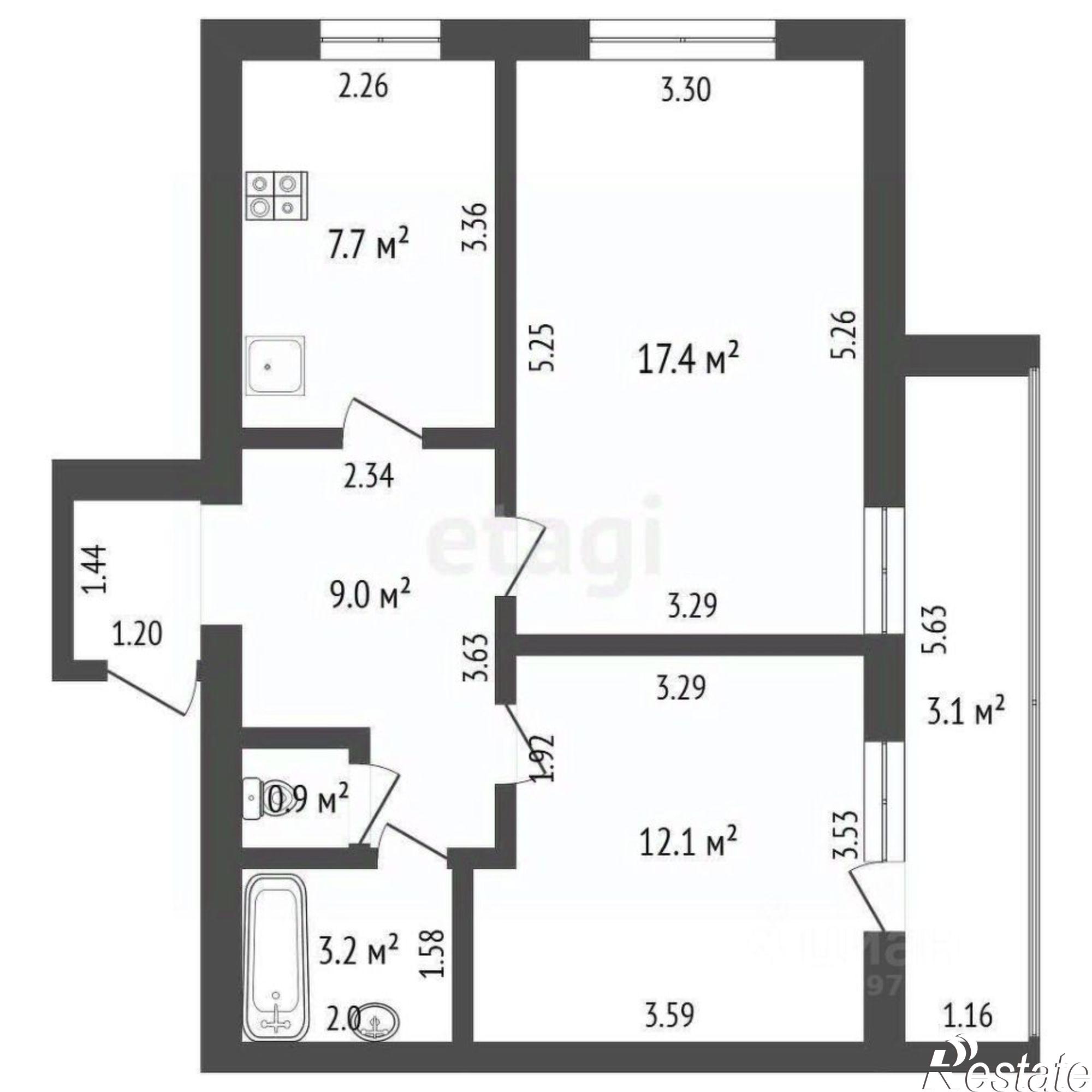 Купить квартиру за 2 800 000 рублей на улица Свердлова, 188