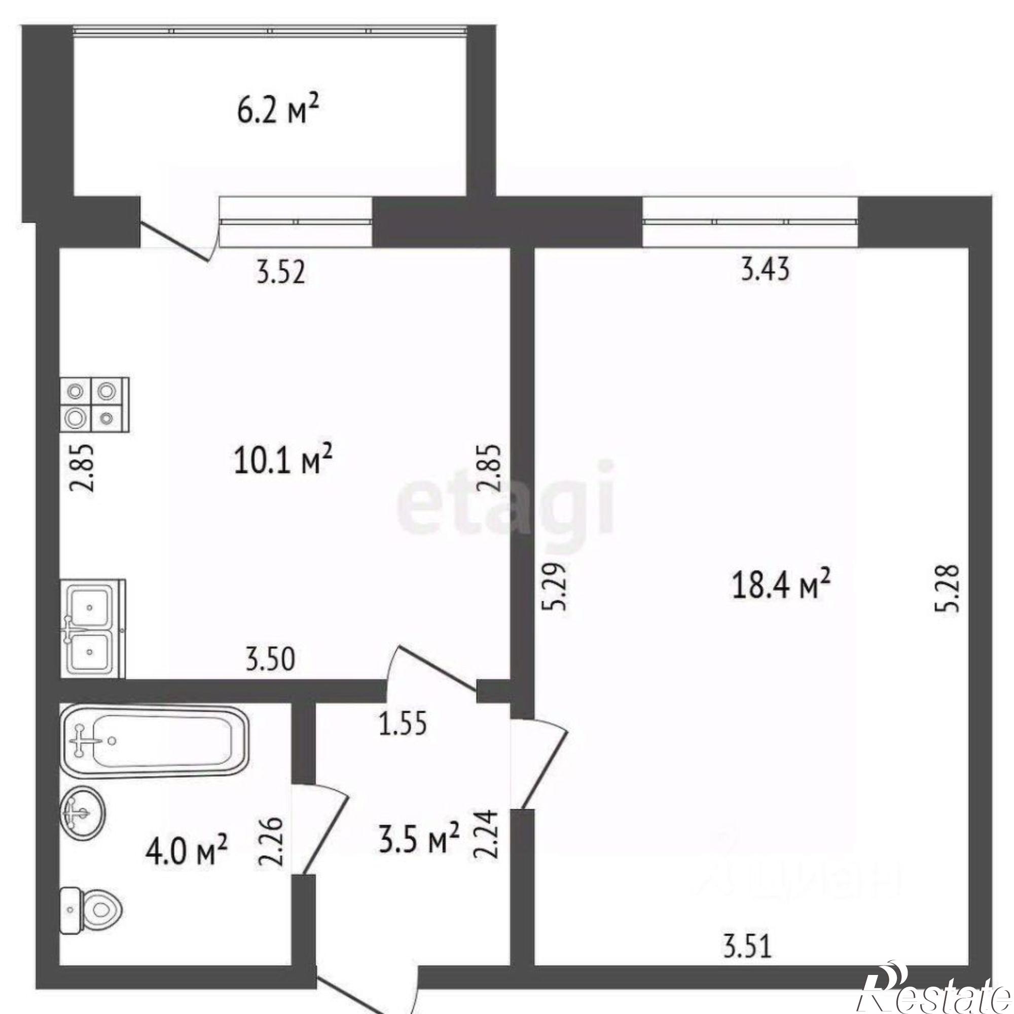 Купить квартиру за 2 960 000 рублей на улица Ивлева, 11А