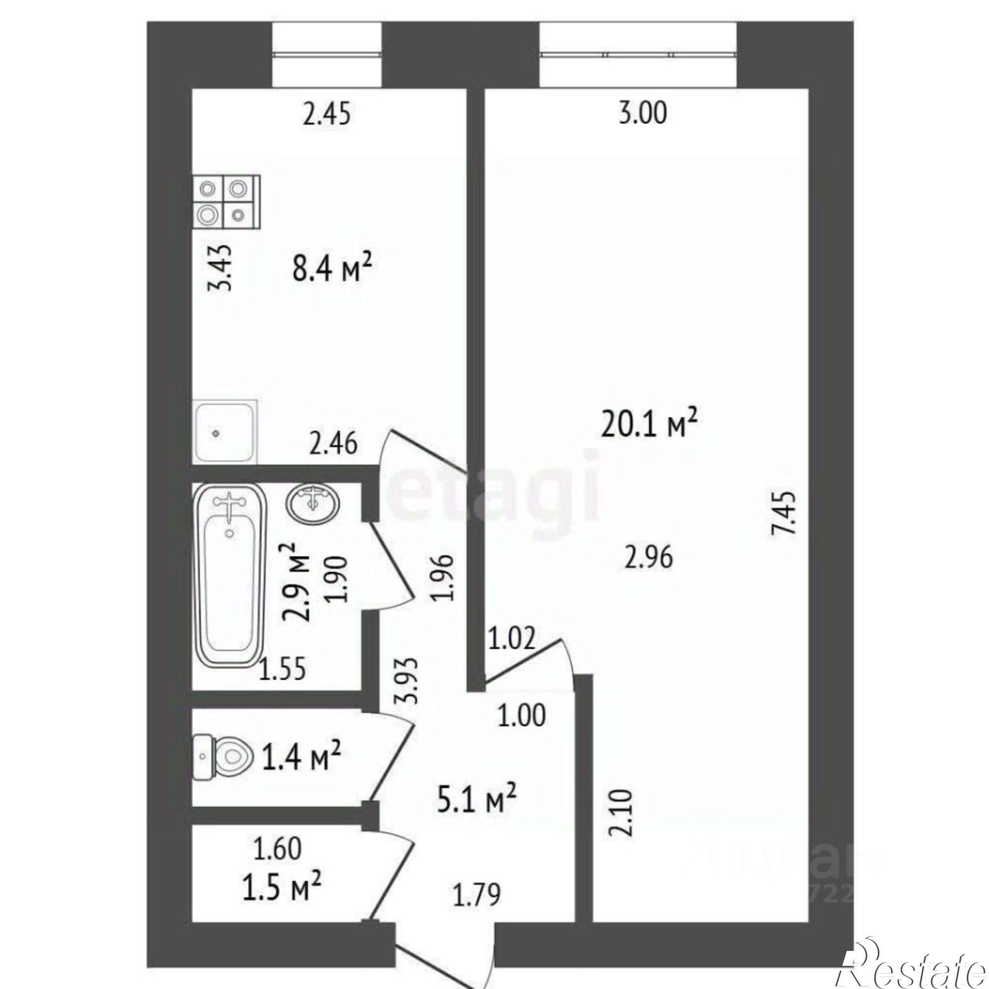 Купить квартиру за 3 000 000 рублей на Коммунистическая улица, 43