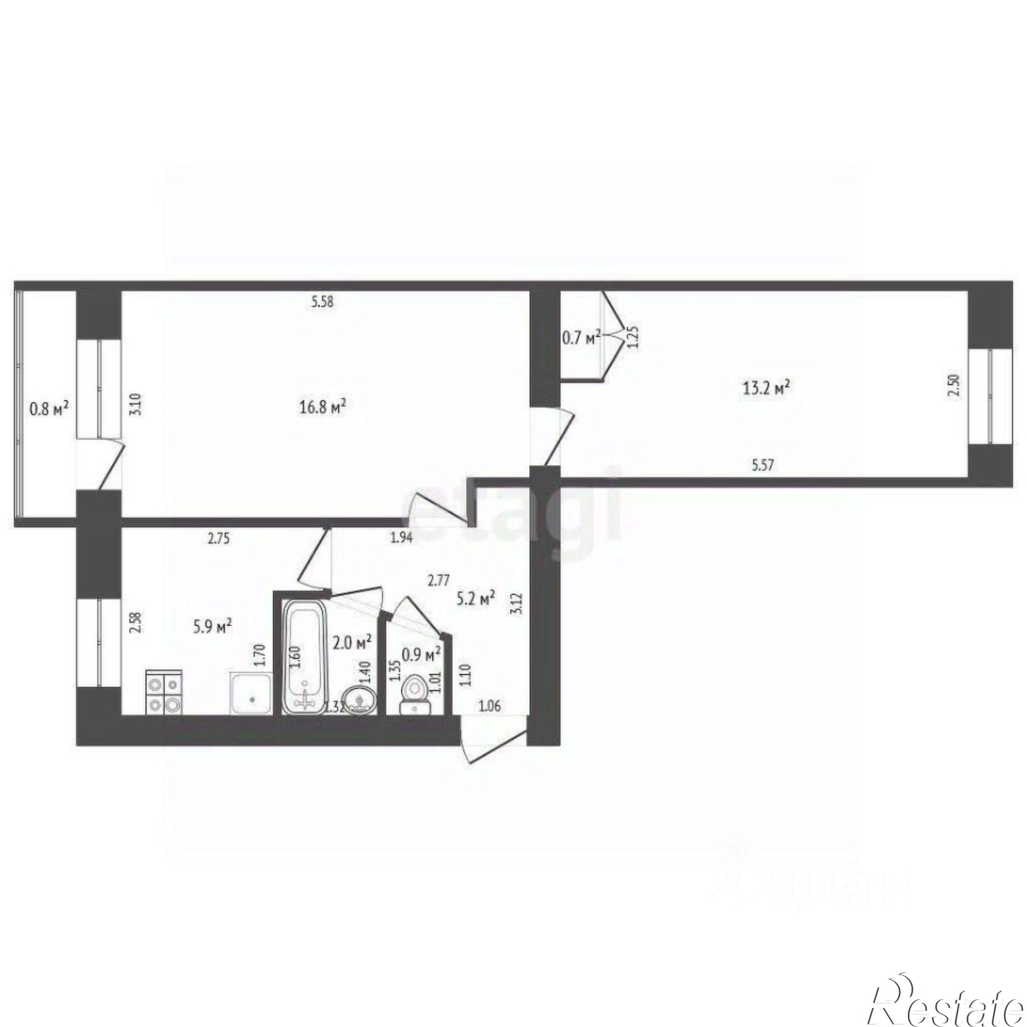 Купить квартиру за 3 450 000 рублей на Вокзальная улица, 28