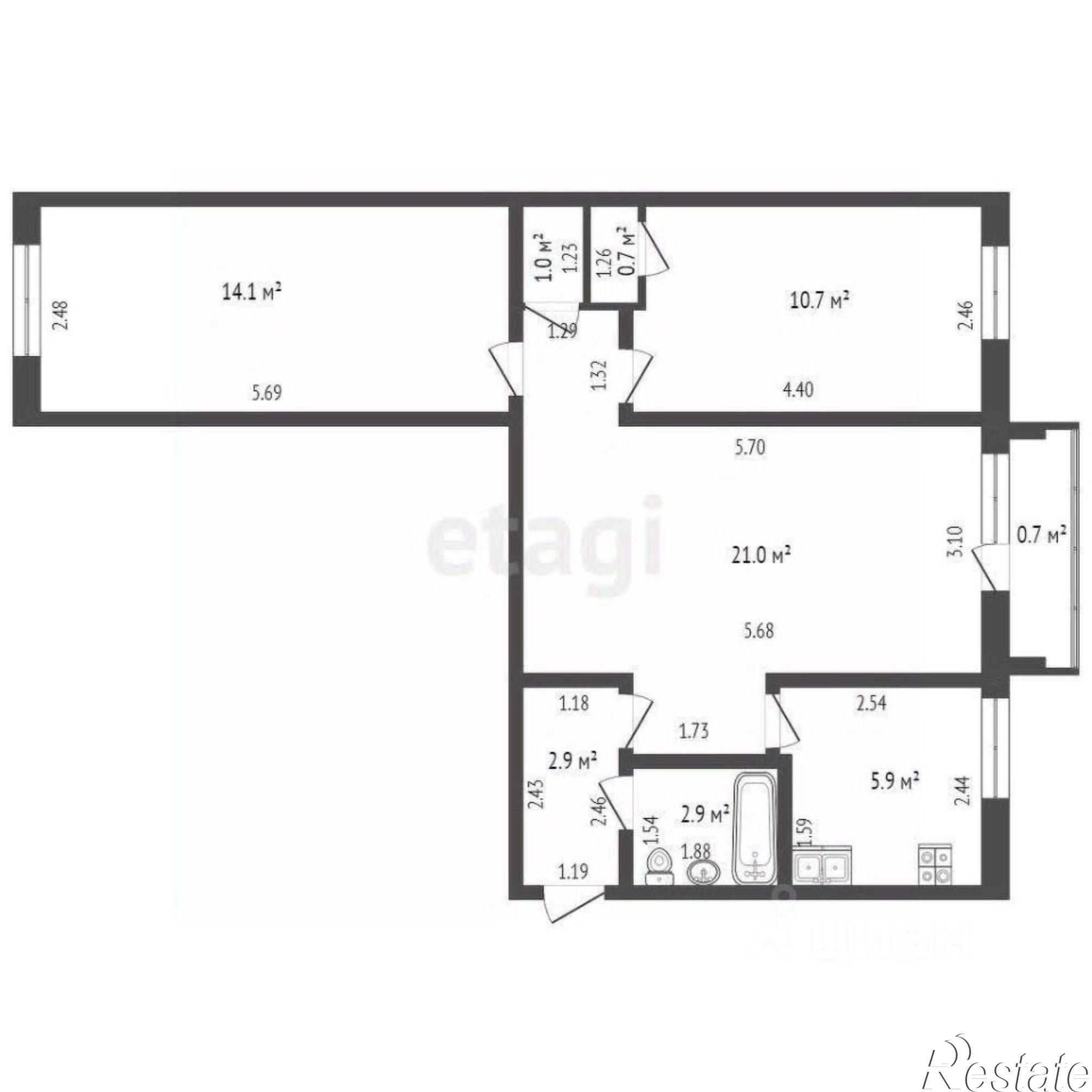 Купить квартиру за 3 500 000 рублей на проспект Октября, 53