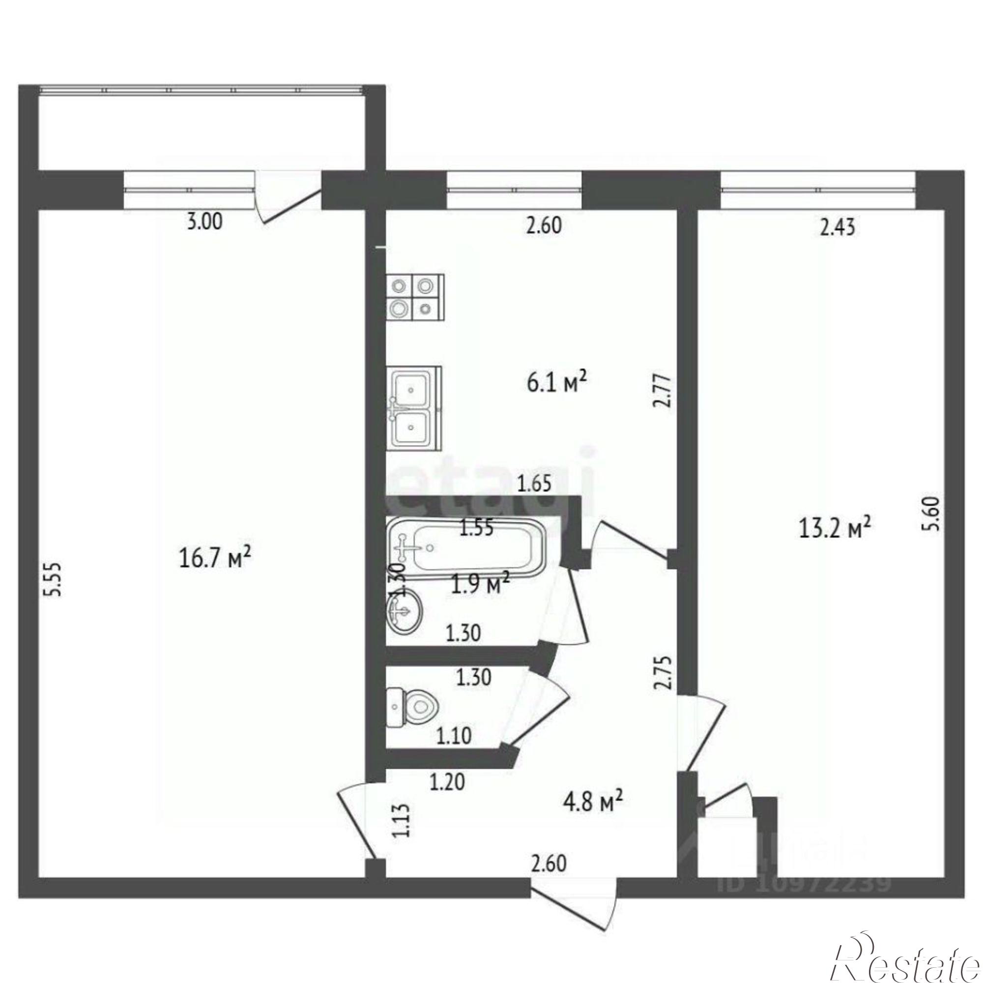 Купить квартиру за 3 600 000 рублей на улица Артёма, 17