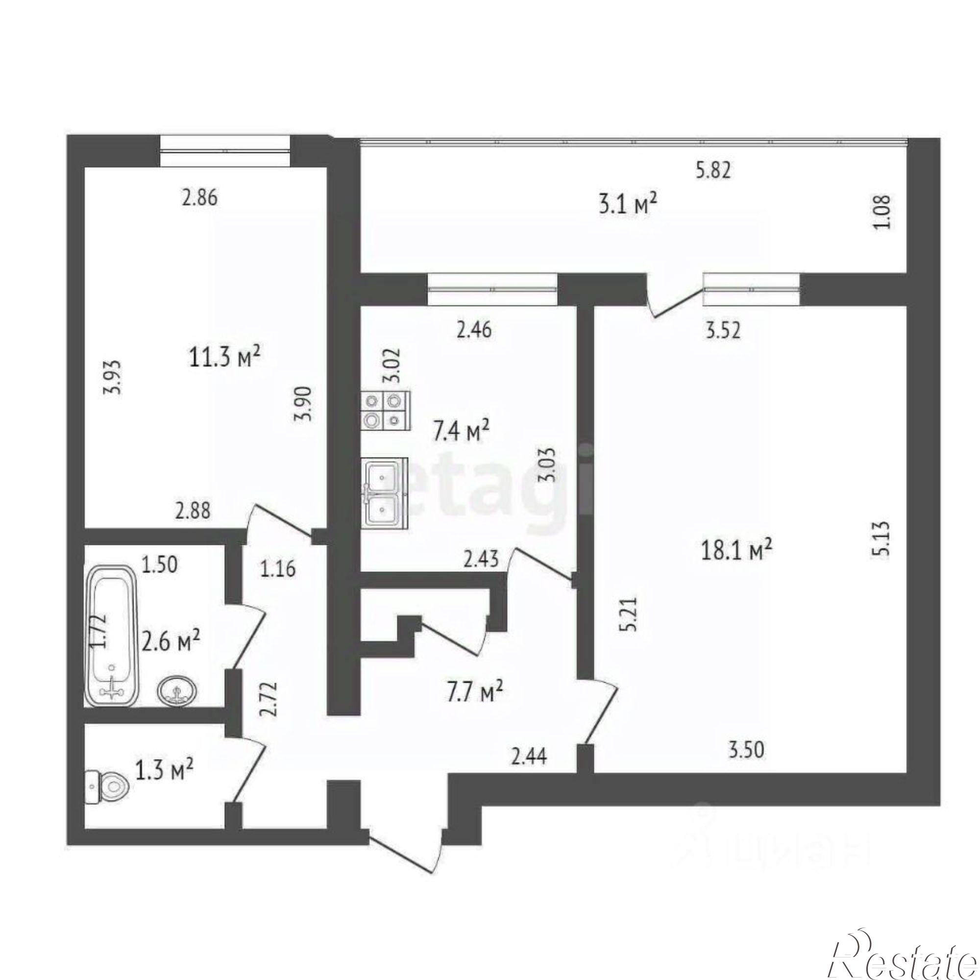 Купить квартиру за 4 450 000 рублей на улица Артёма, 103