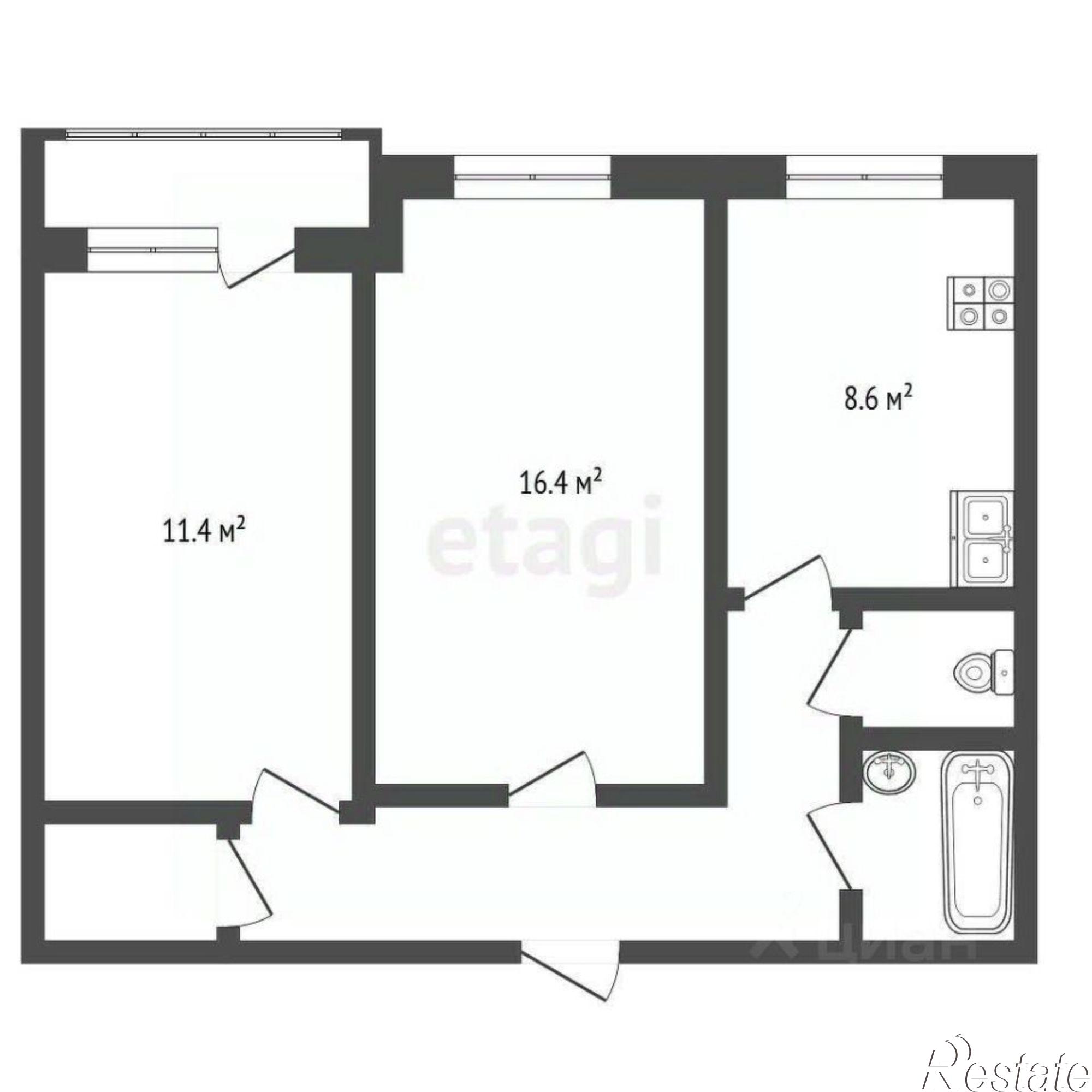 Купить квартиру за 3 870 000 рублей на Полевая улица, 21