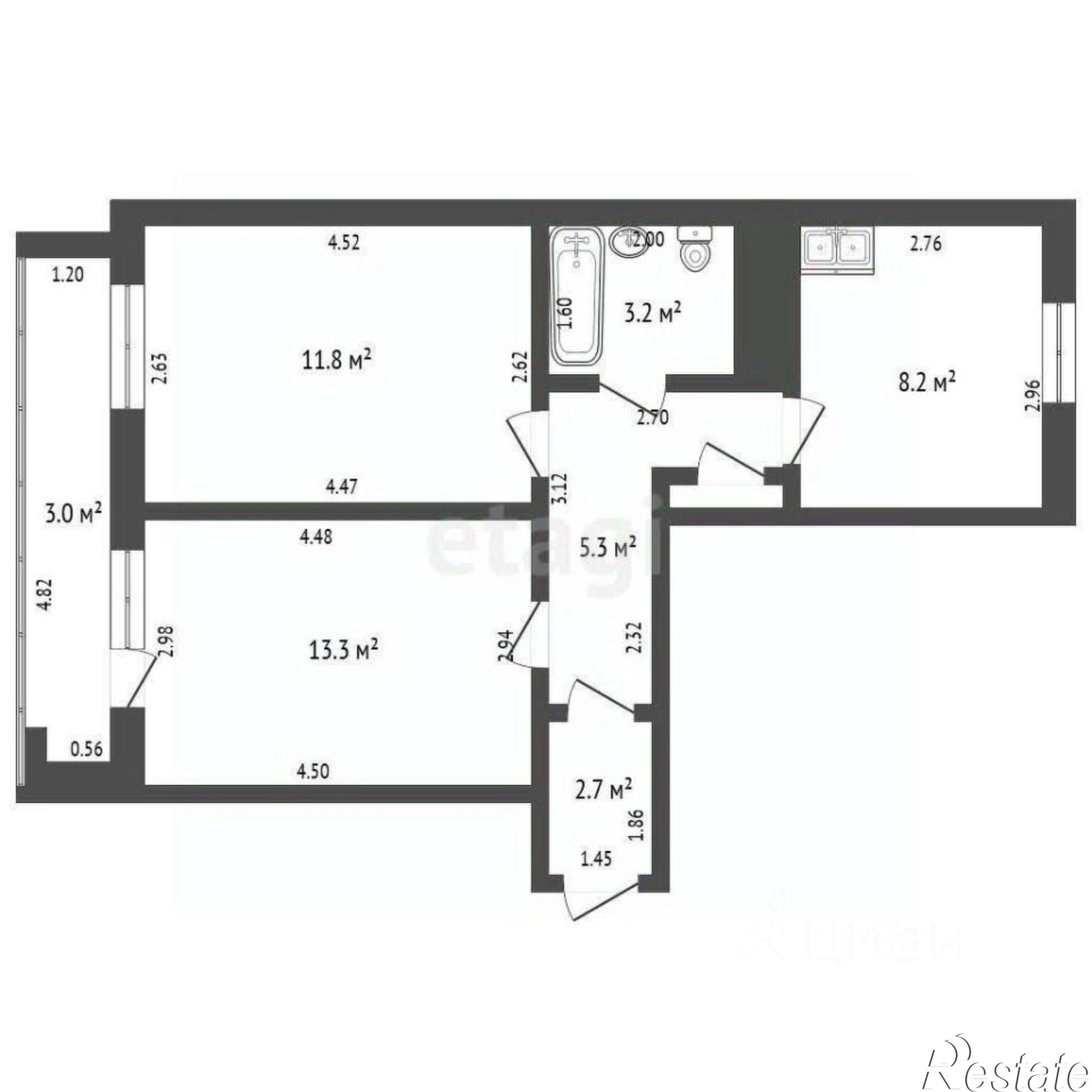Купить квартиру за 3 850 000 рублей на Патриотическая улица, 106