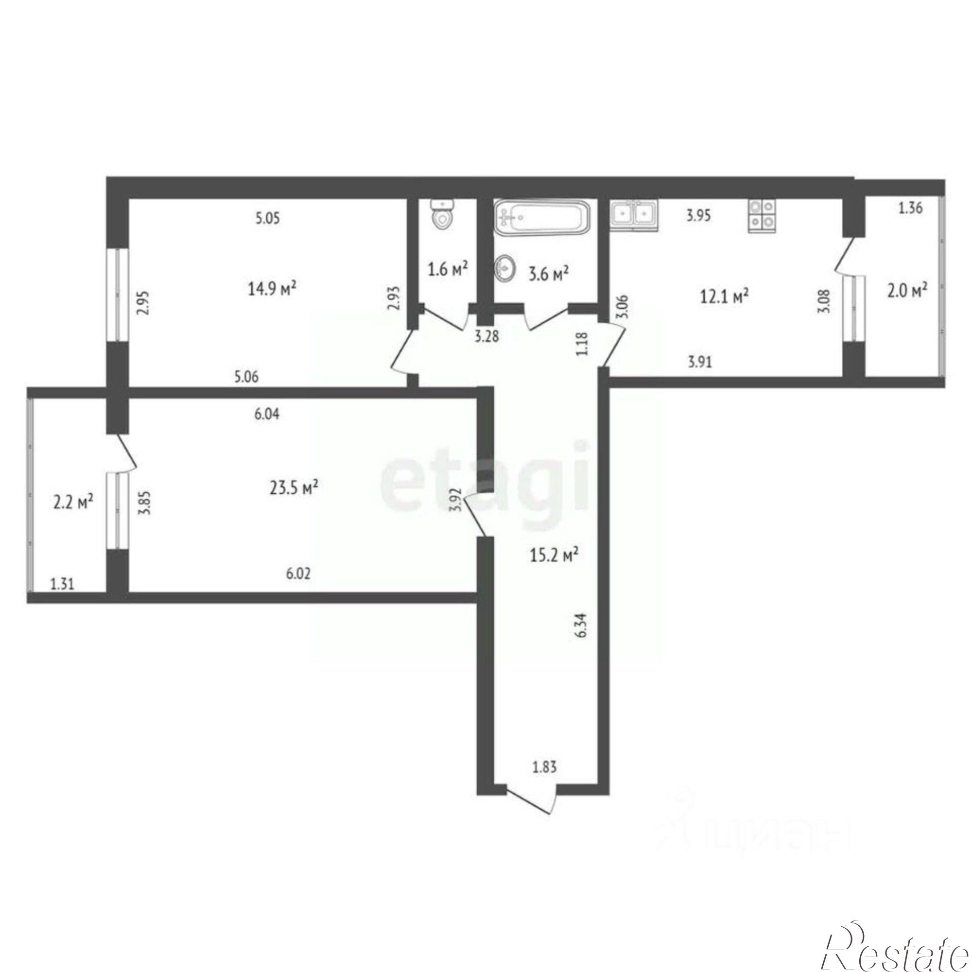 Купить квартиру за 4 800 000 рублей на улица Суханова, 22Б