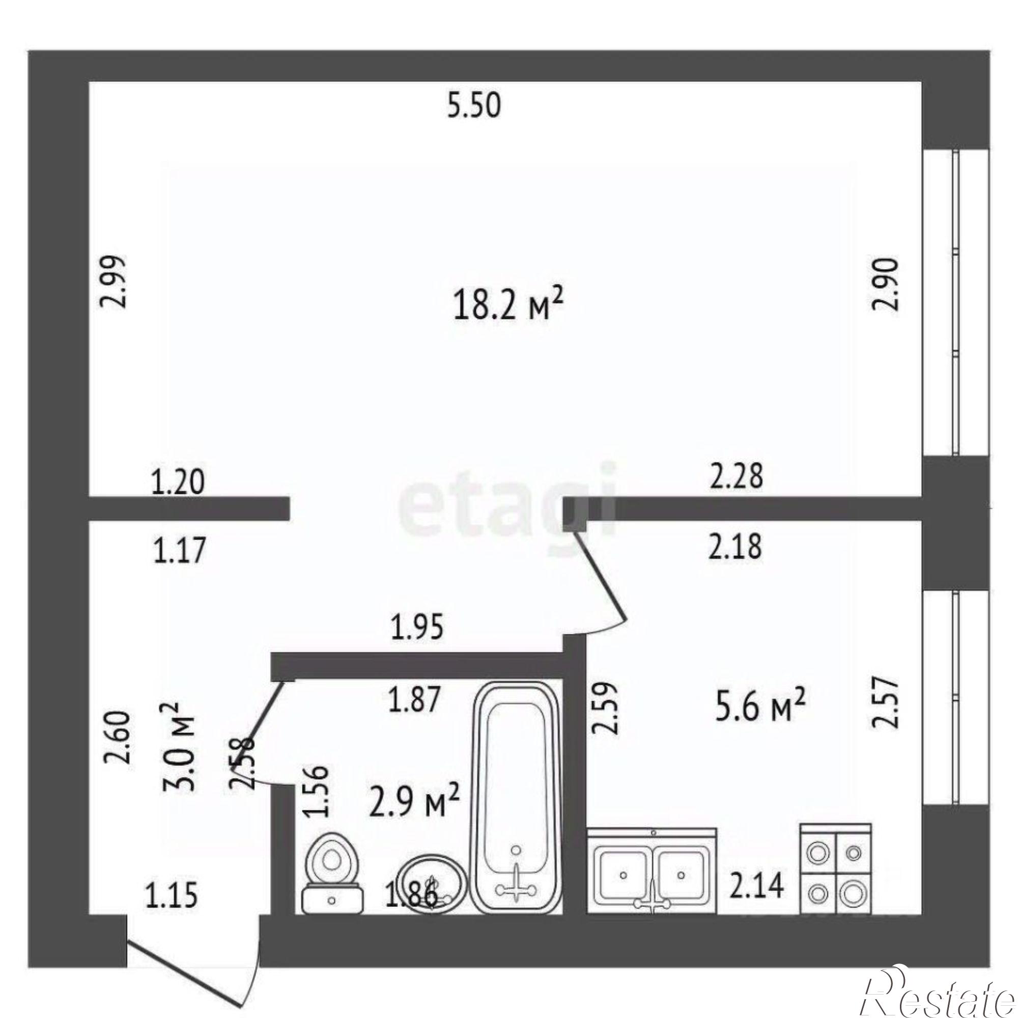 Купить квартиру за 2 450 000 рублей на улица Дружбы, 19А