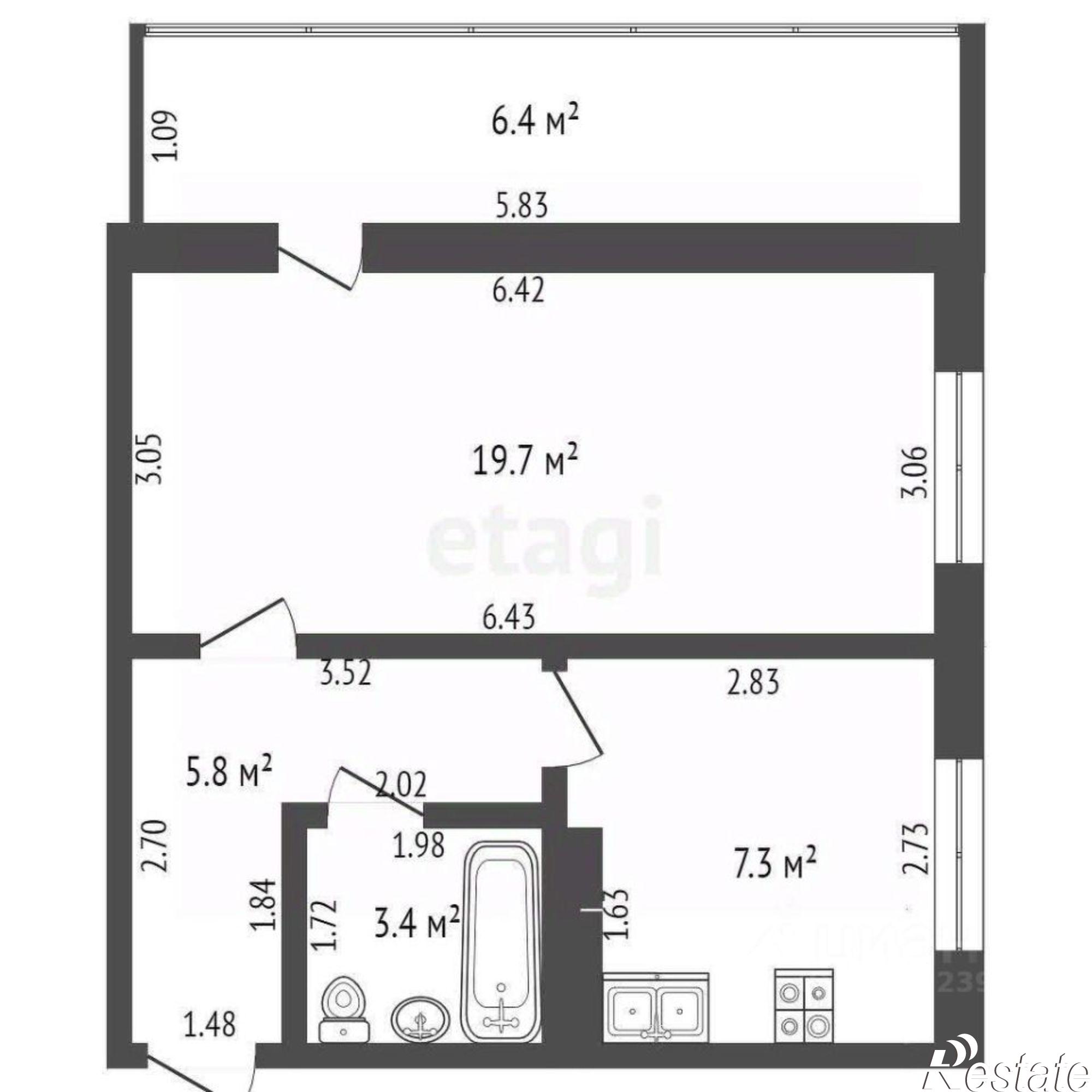 Купить квартиру за 3 600 000 рублей на улица Строителей, 12
