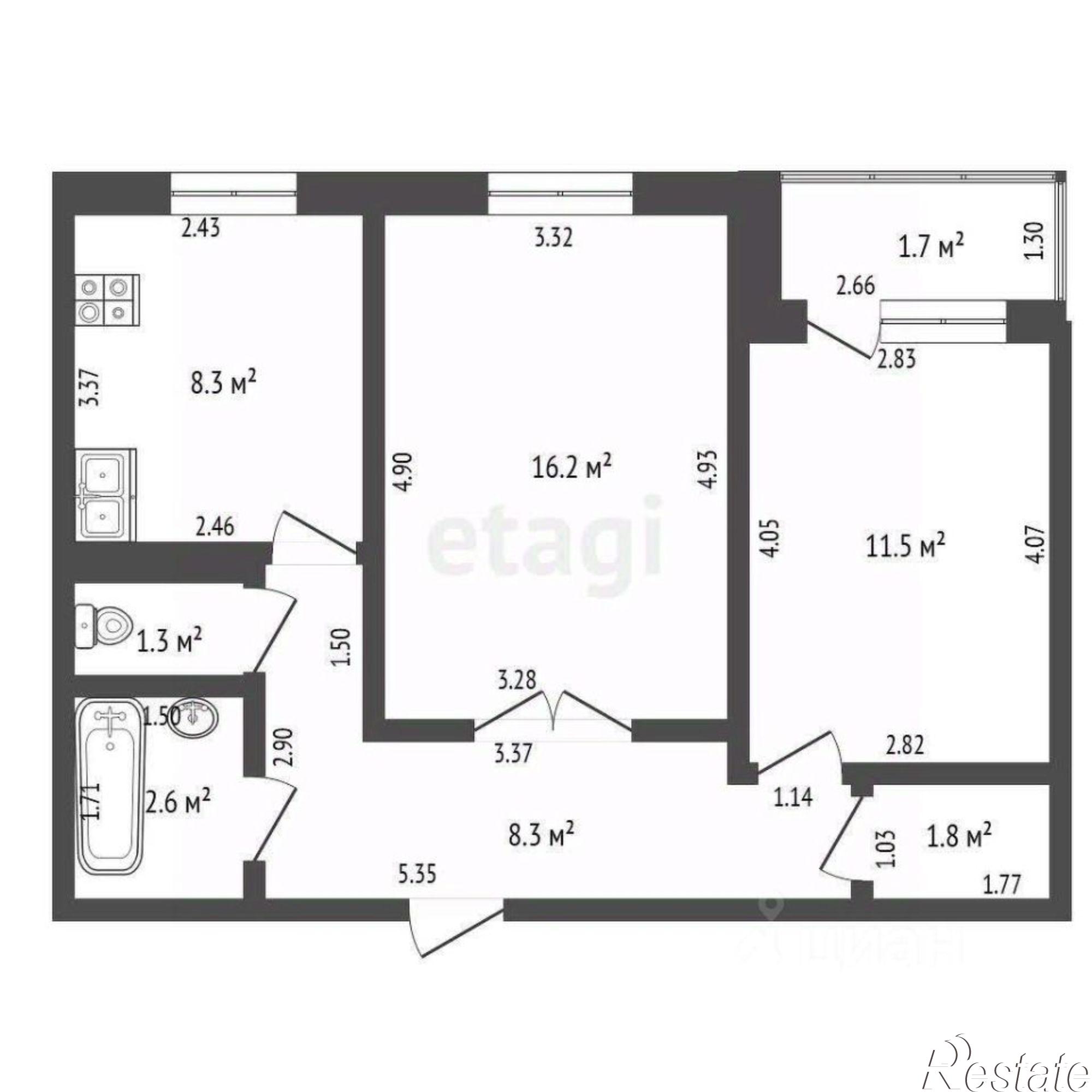 Купить квартиру за 4 300 000 рублей на улица Худайбердина, 200
