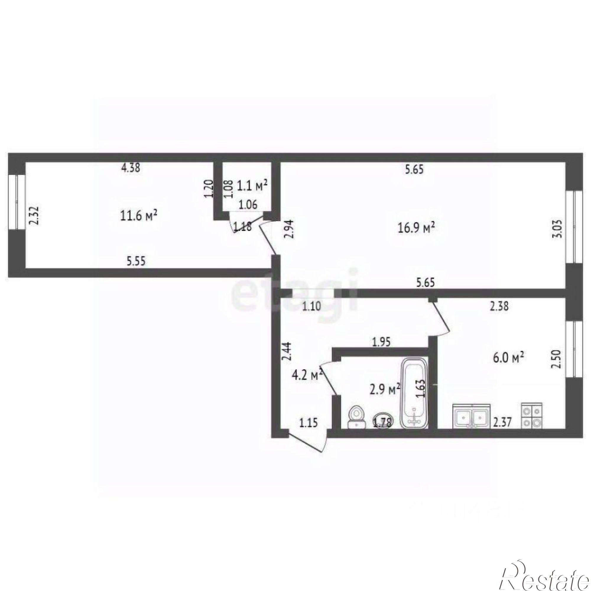 Купить квартиру за 2 750 000 рублей на улица Худайбердина, 184