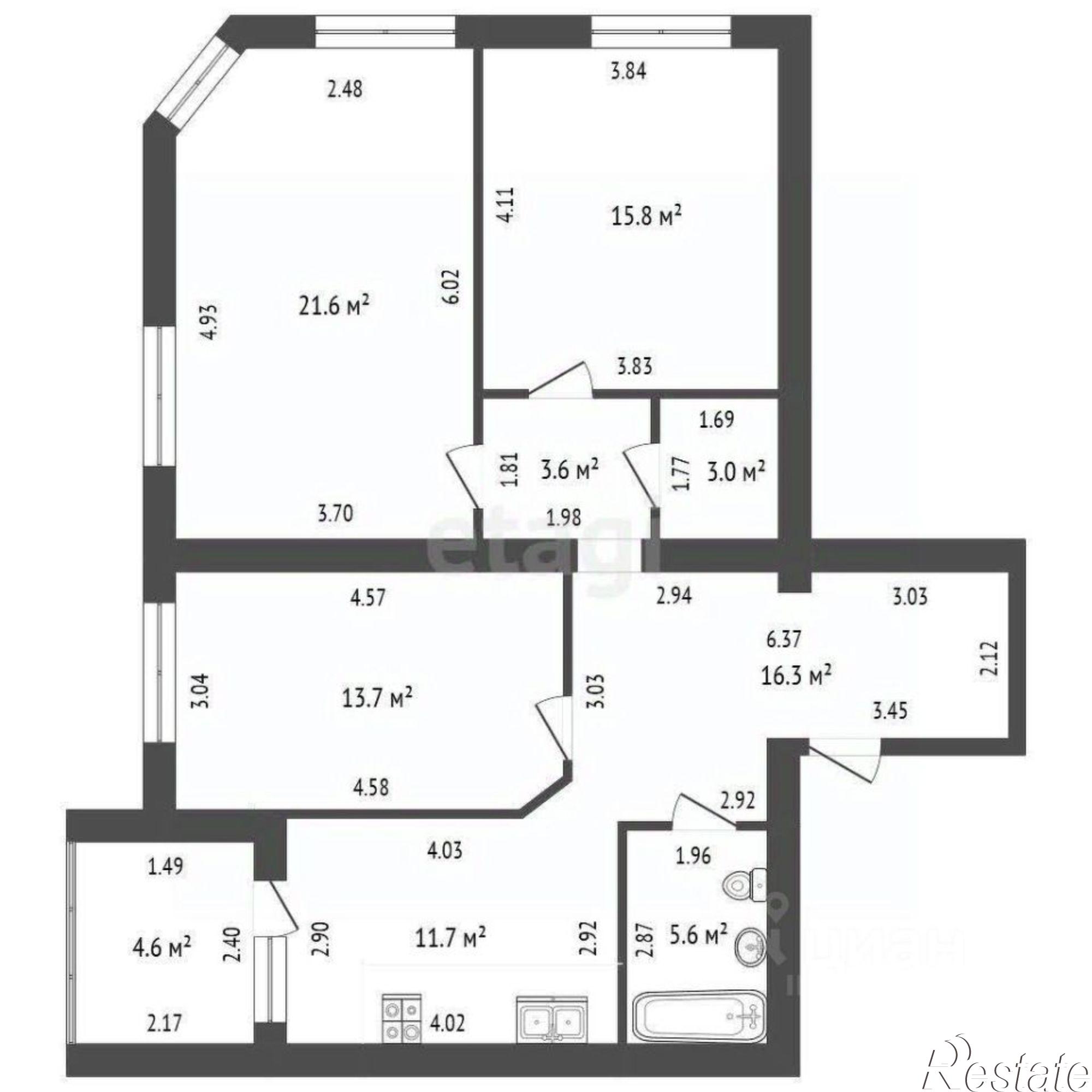 Купить квартиру за 9 490 000 рублей на улица Мира, 65А