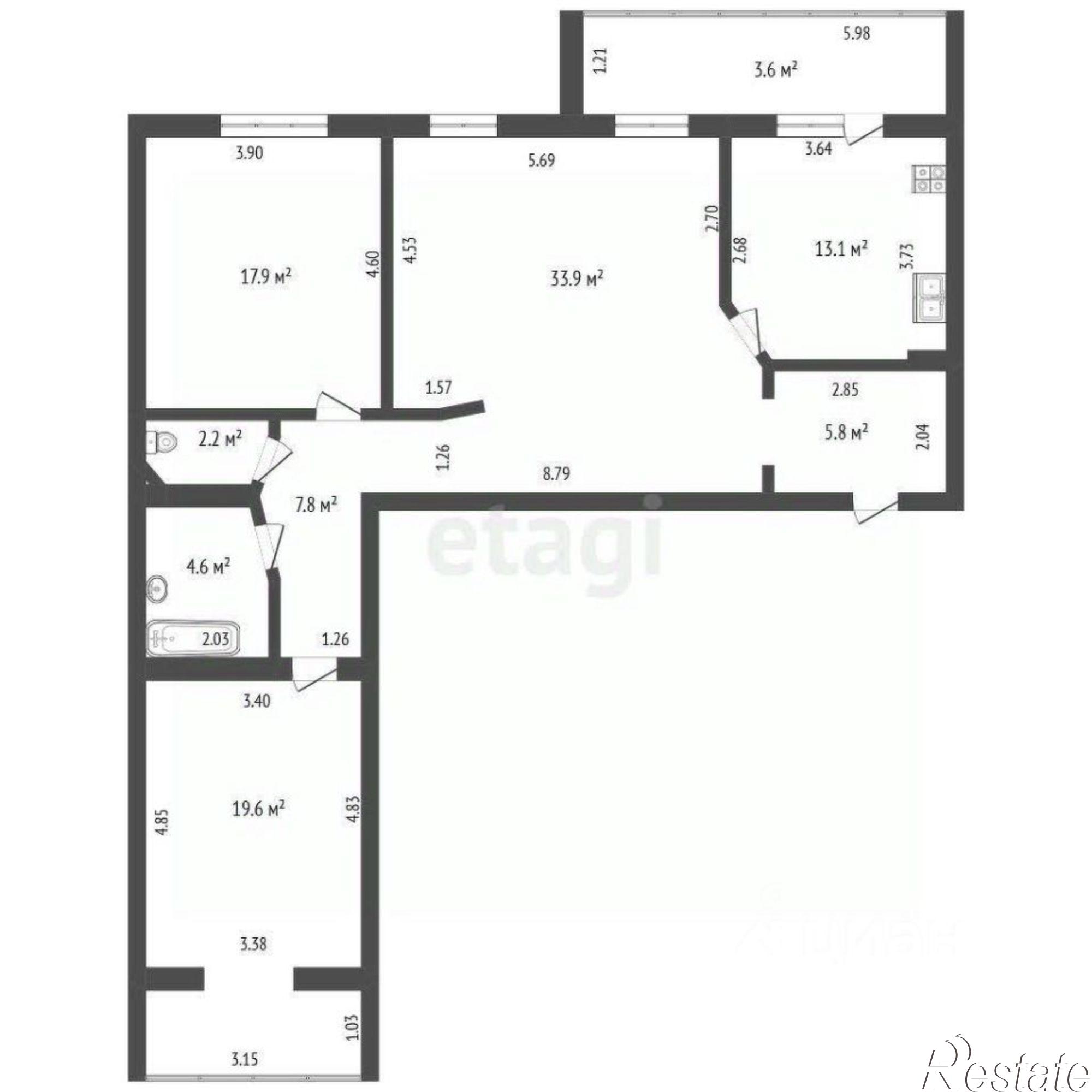 Купить квартиру за 10 340 000 рублей на улица Караная Муратова, 2