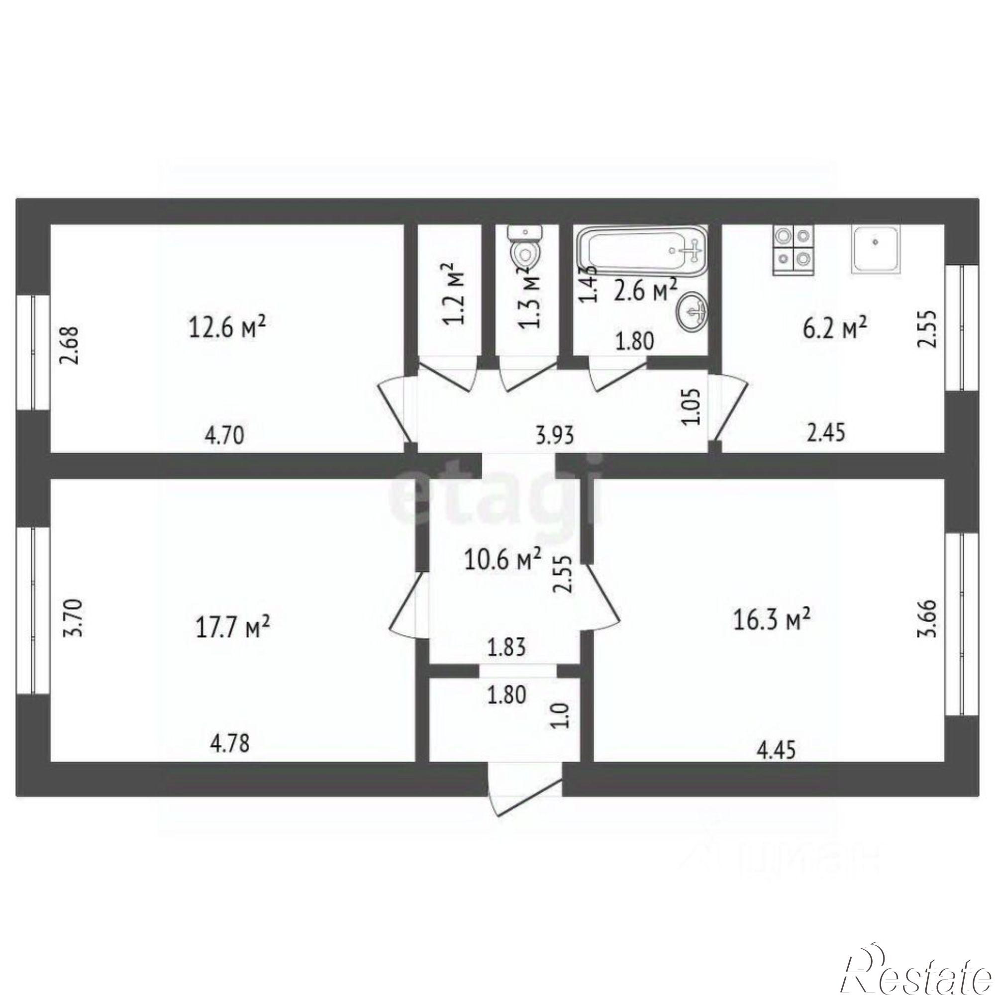 Купить квартиру за 3 000 000 рублей на улица Ломоносова, 34
