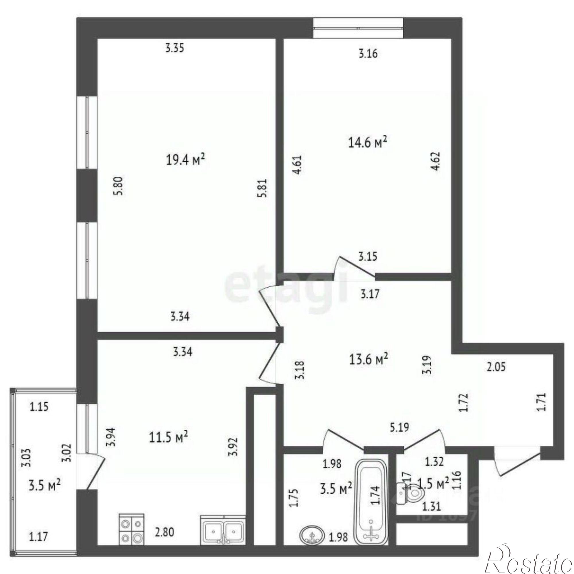 Купить квартиру за 8 000 000 рублей на проспект Октября, 38