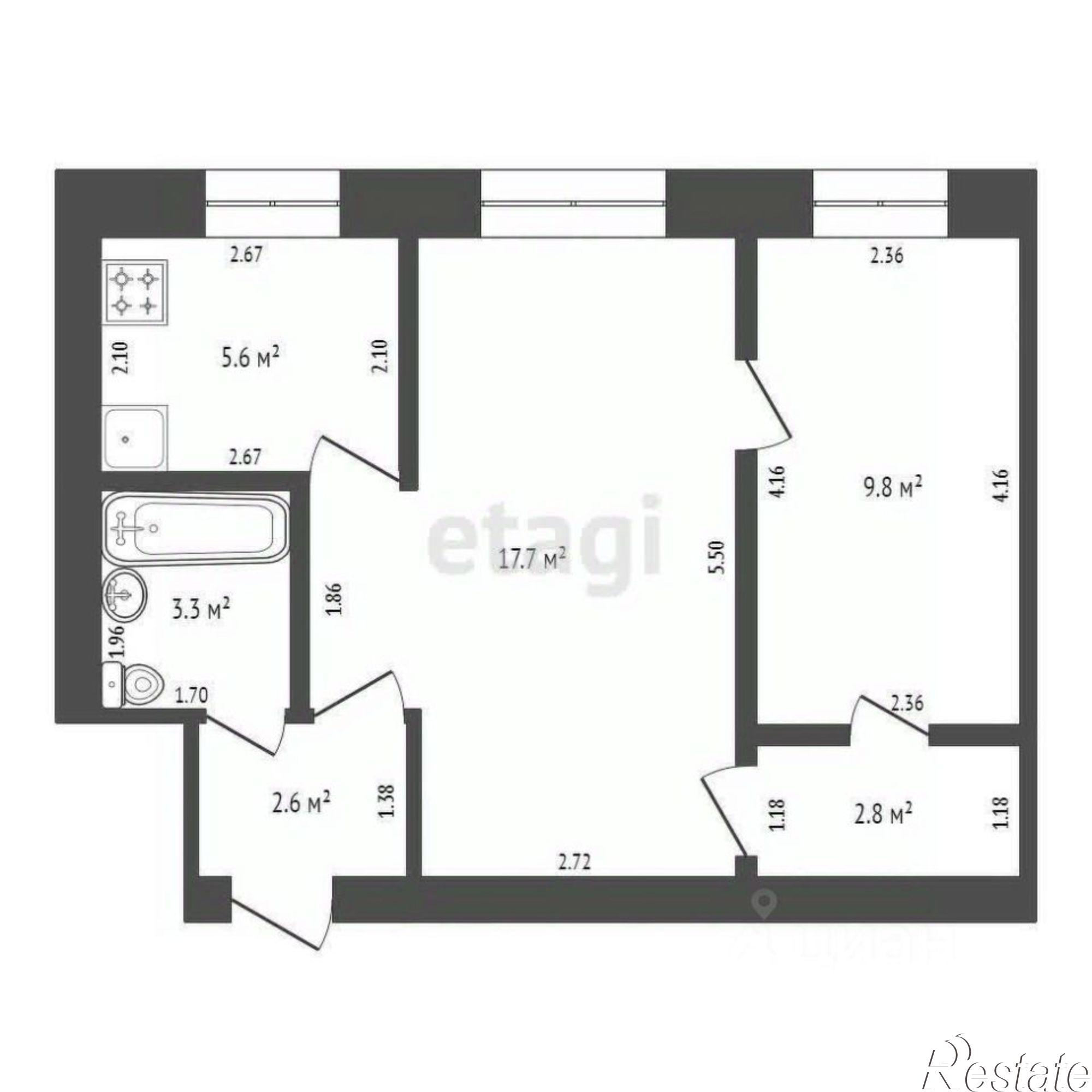 Купить квартиру за 2 850 000 рублей на улица Худайбердина, 192