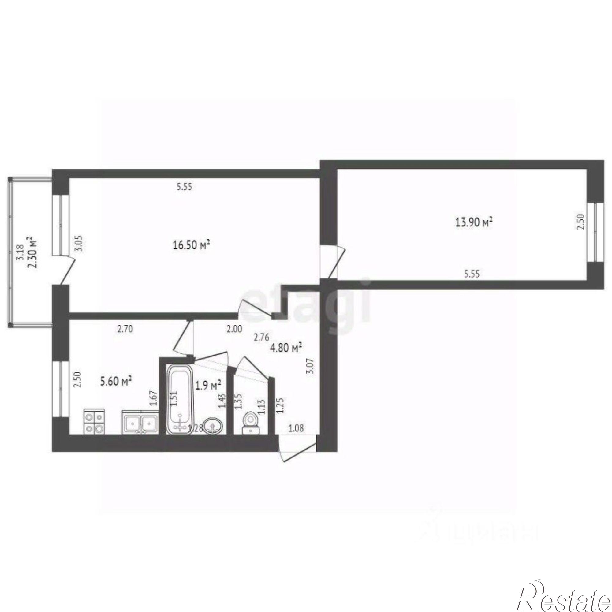 Купить квартиру за 2 650 000 рублей на улица Курчатова, 38