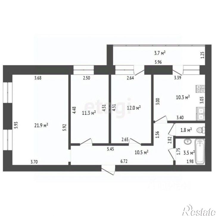 3-комн квартира Вокзальная улица, 15,  д. 15