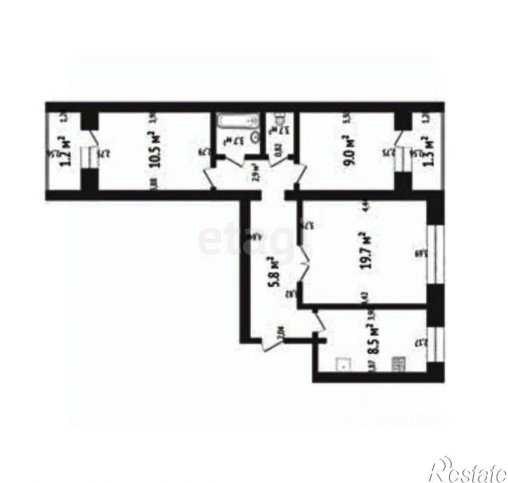 3-комн квартира улица Шафиева, 49,  д. 49