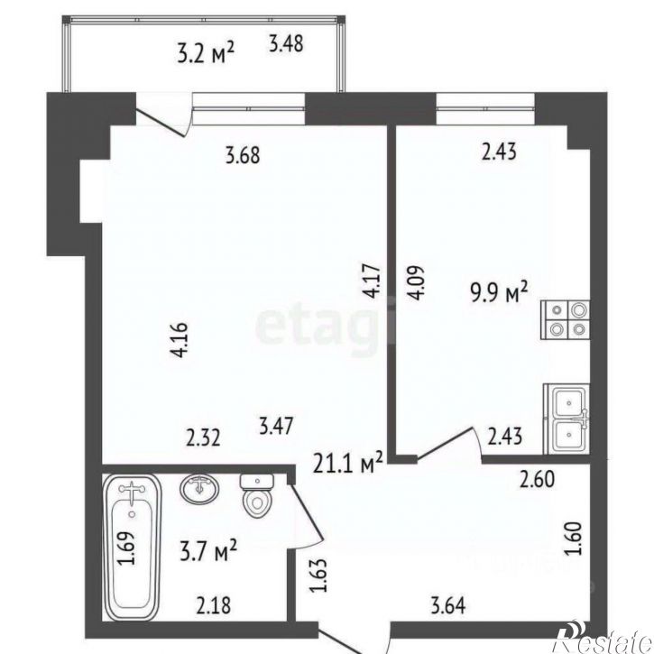 1-комн квартира Вокзальная улица, 18А,  д. 18А