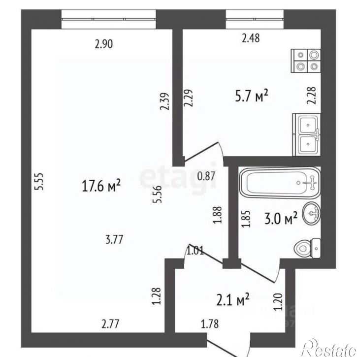 1-комн квартира улица Худайбердина, 146,  д. 146