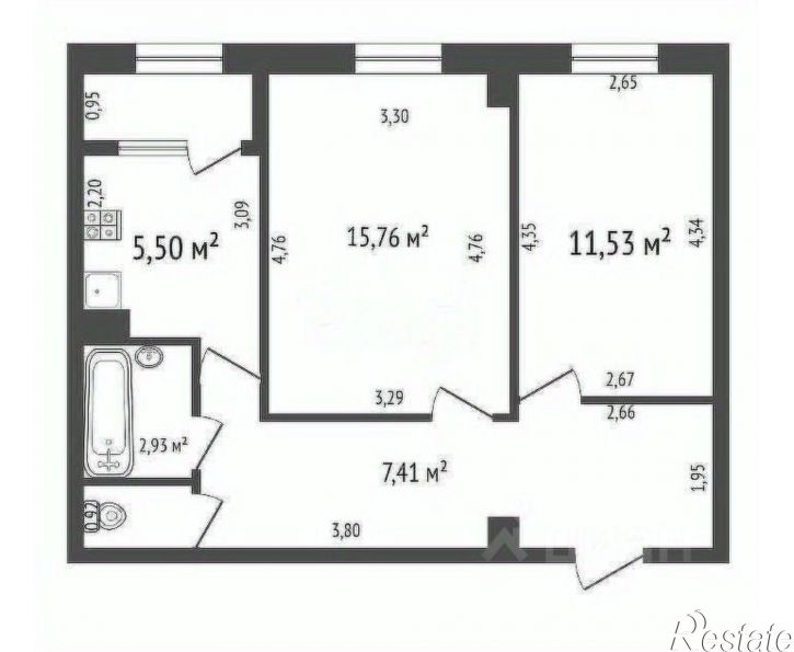 2-комн квартира улица Гоголя, 130А,  д. 130А