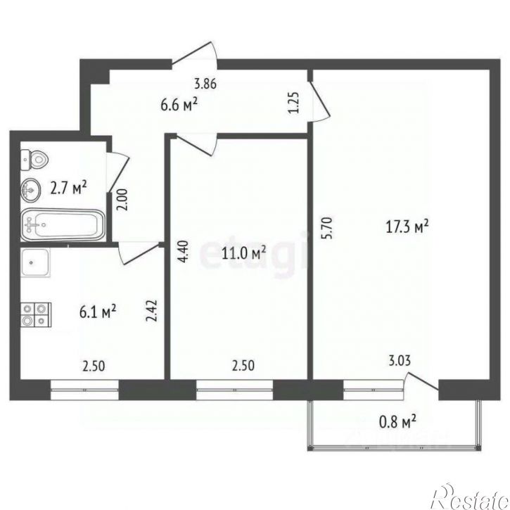 2-комн квартира улица Худайбердина, 142,  д. 142