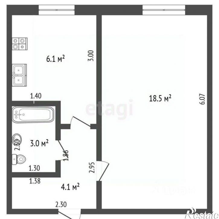1-комн квартира проспект Октября, 28,  д. 28