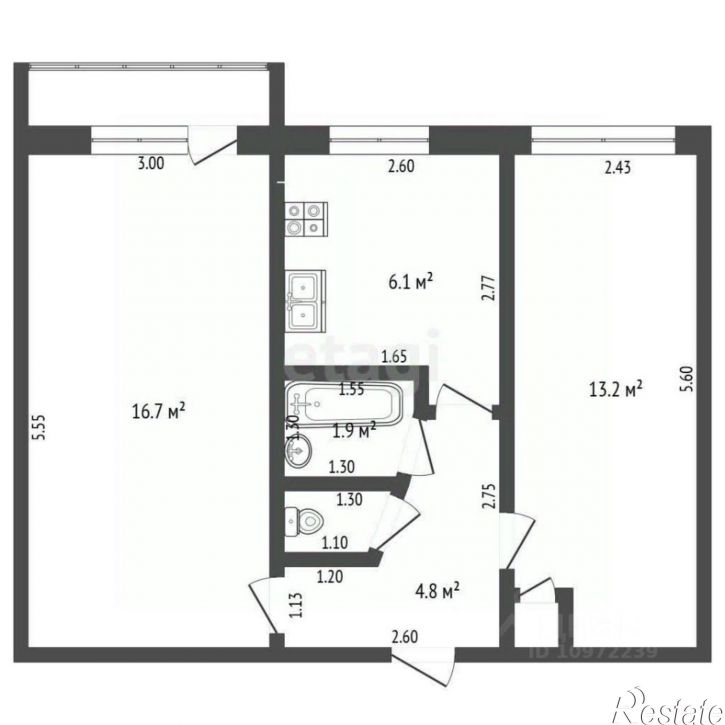 2-комн квартира улица Артёма, 17,  д. 17