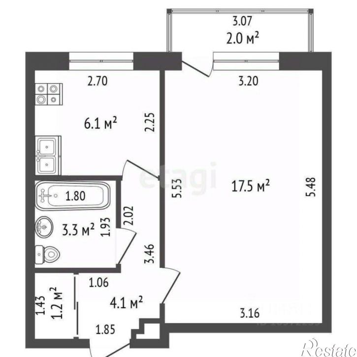 1-комн квартира