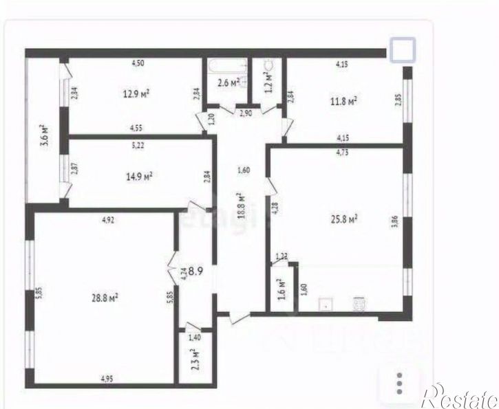 4-комн квартира улица Артёма, 146,  д. 146