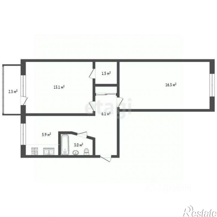 2-комн квартира улица Артёма, 15,  д. 15