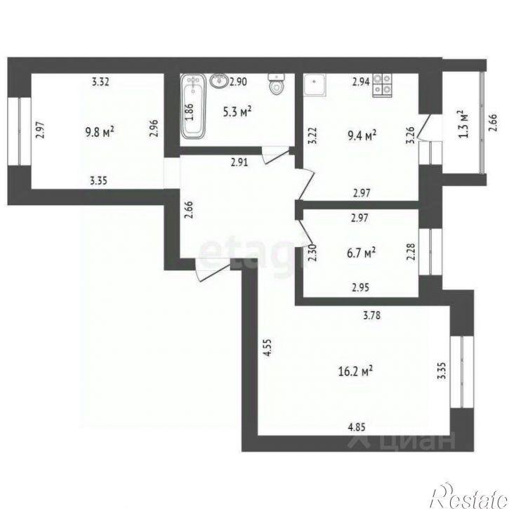 3-комн квартира Одесская улица, 68,  д. 68