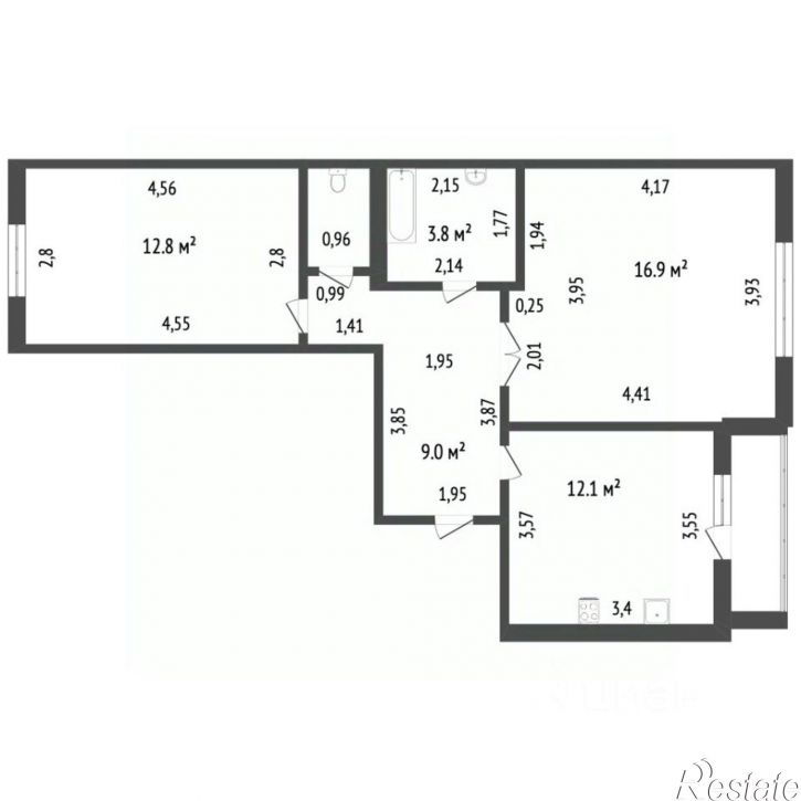 2-комн квартира