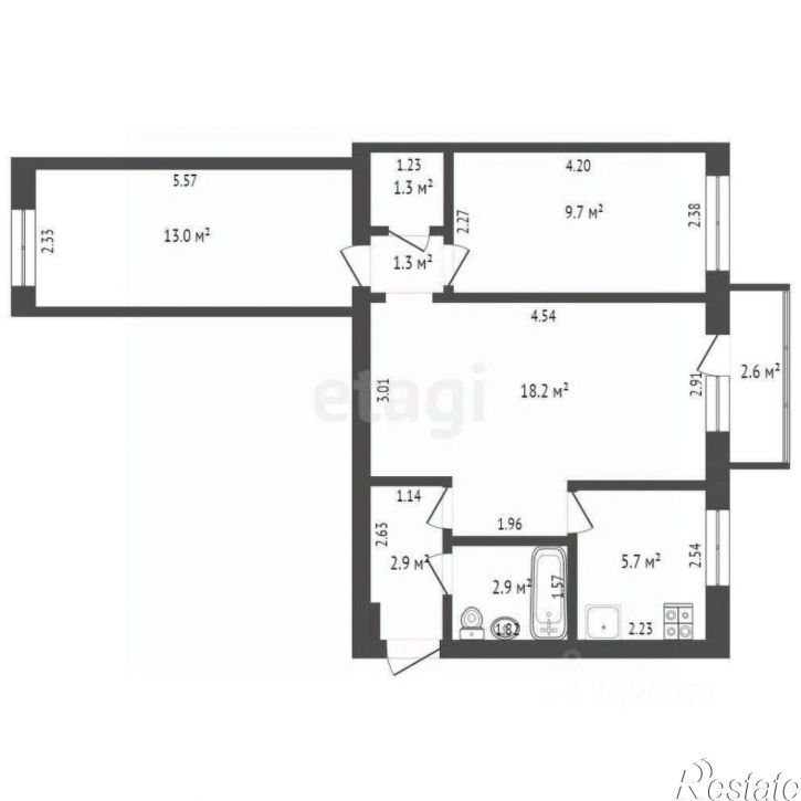 3-комн квартира