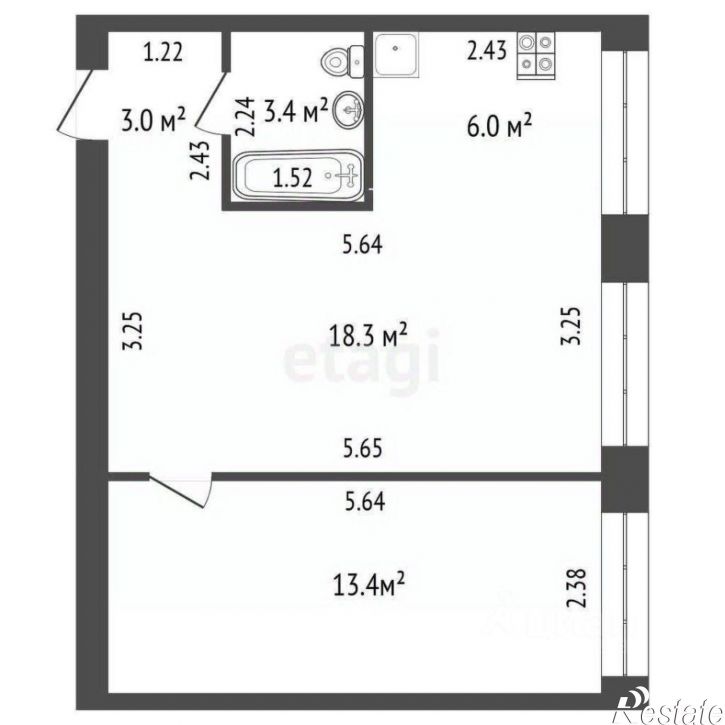2-комн квартира улица Гоголя, 124В,  д. 124В