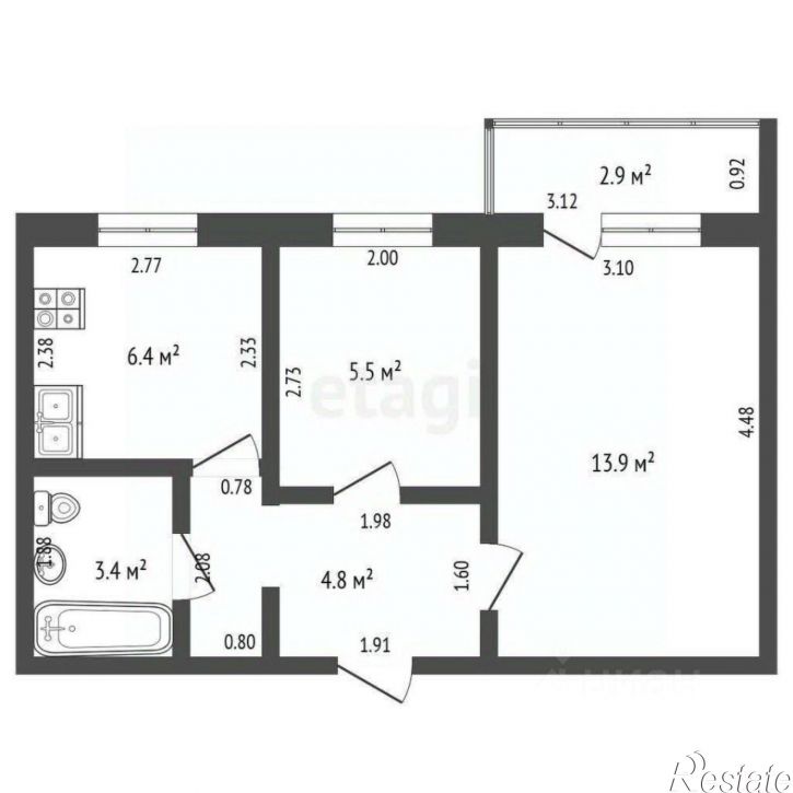 1-комн квартира улица Артёма, 73,  д. 73