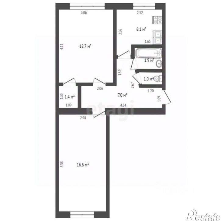 2-комн квартира улица Худайбердина, 76,  д. 76